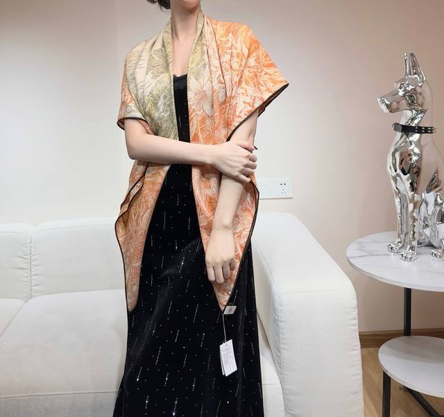 Double-sided, same-color silk and cashmere handkerchief, new style, everyone wh