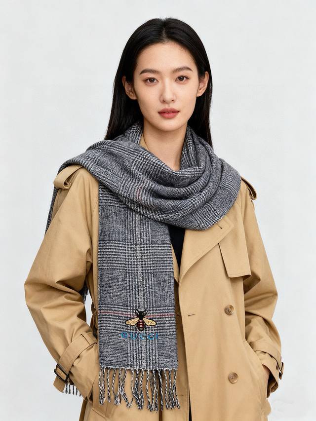 Family welfare classic bee logo scarf for men and women. This is a top-quality