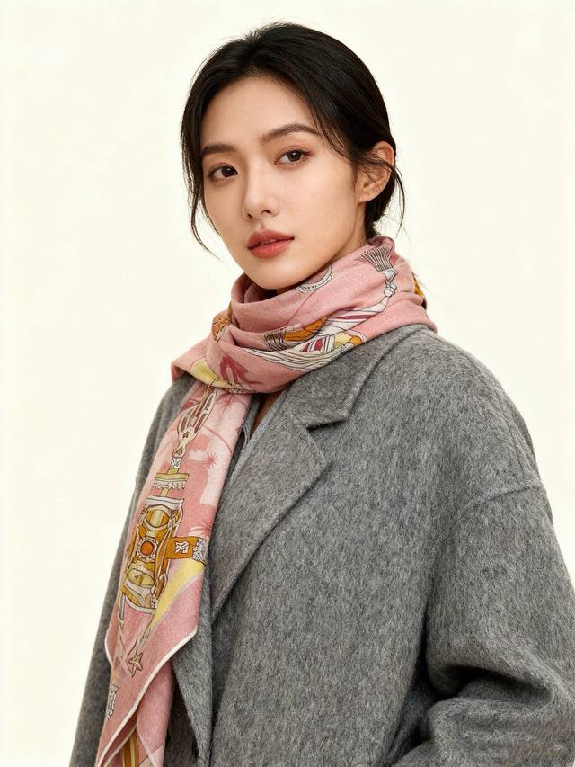 Starry Night Chorus" 140 Velvet Double-Sided Tonal Shawl Hand-rolled hem velvet