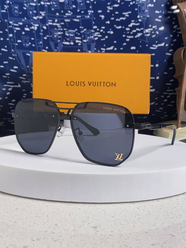 Louis Vuitton 2025 New Lv Sunglasses New Double Bridge Aviator Metal Frame Sungl