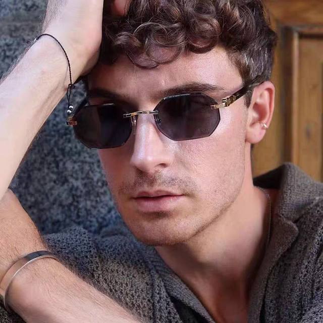 Cartier 2025 New Diamond-Cut Sunglasses, Trendy European and American Style, Fra