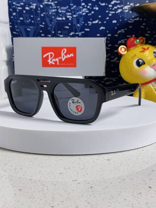 Rayban 2025 New European and American Retro Square Large Frame Double Bridge Sun