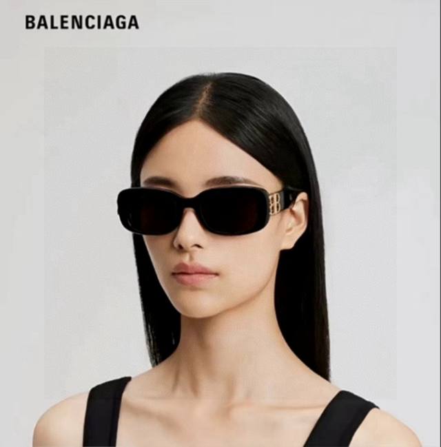 Balenciaga 2025 New Women's Sunglasses Trendy Classic Bb Narrow Frame Sunglasses