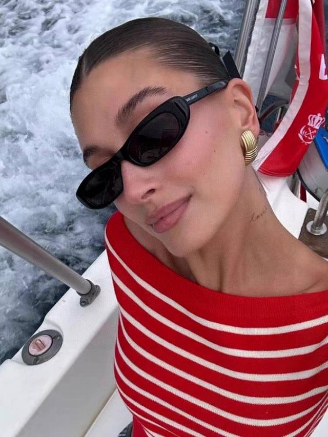 YSL Saint Laurent Retro Small Frame Oval Sunglasses Men's Simple Fashion Europea