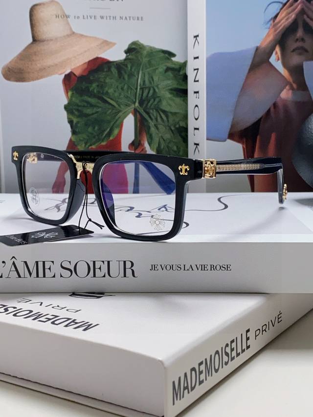 Reorder arrived! Chrome Hearts 2025 New Retro Black Eyeglasses Frame Men's Japa