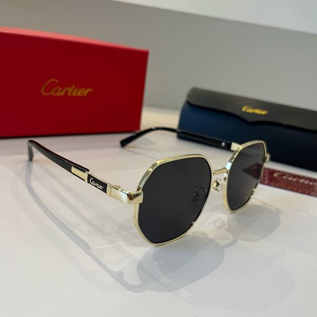 Cartie* Exquisite Cartier sunglasses, made of metal PC temples, frameless design