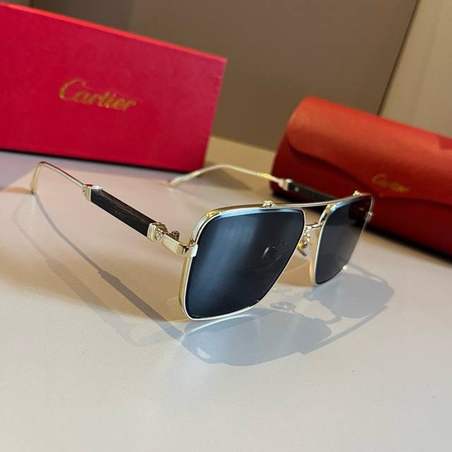 Cartie* Exquisite Cartier sunglasses, made of metal PC temples, frameless design