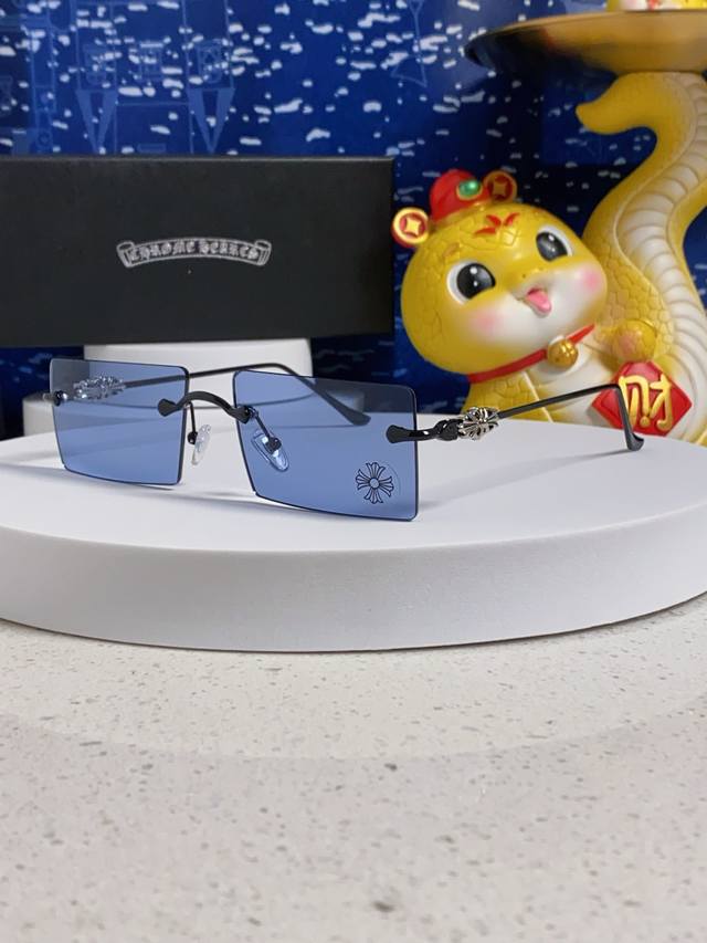 Chrome Hearts Croatia 2025 New Korean Style Fashion Frameless Chamfered Sunglass