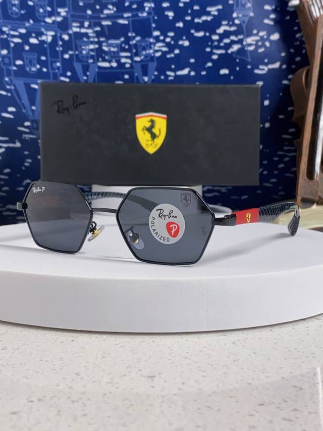 Rayban Ferrari Collaboration 2025 New Fashion Polarized Men's Sunglasses Casual