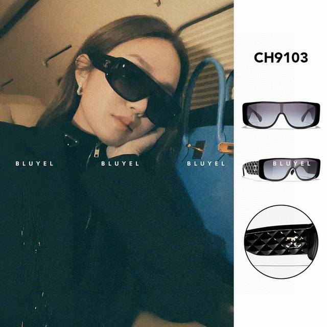 Chanel 2025 Summer New Arrivals - Classic Style Thick-Frame Diamond Pattern Logo