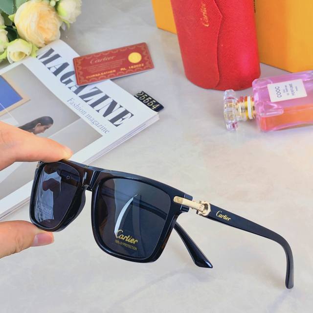 Cartie* Korean Style Sunglasses, Unisex, Personalized Square Frame, Versatile, F