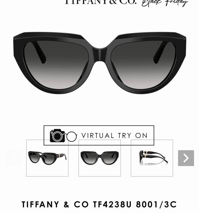 Tiffany&Co.Model: Tf4238U Size: 57 ports 18-143 DDD