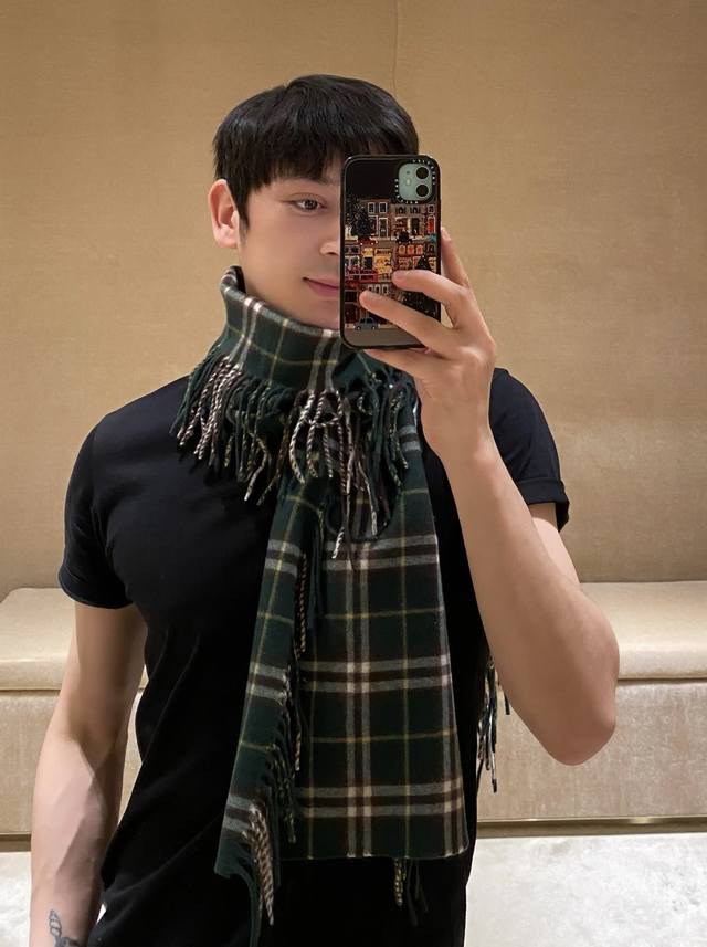 Burberry centipede handkerchief, Jin Jing's style, new arrival! Top-quality cas