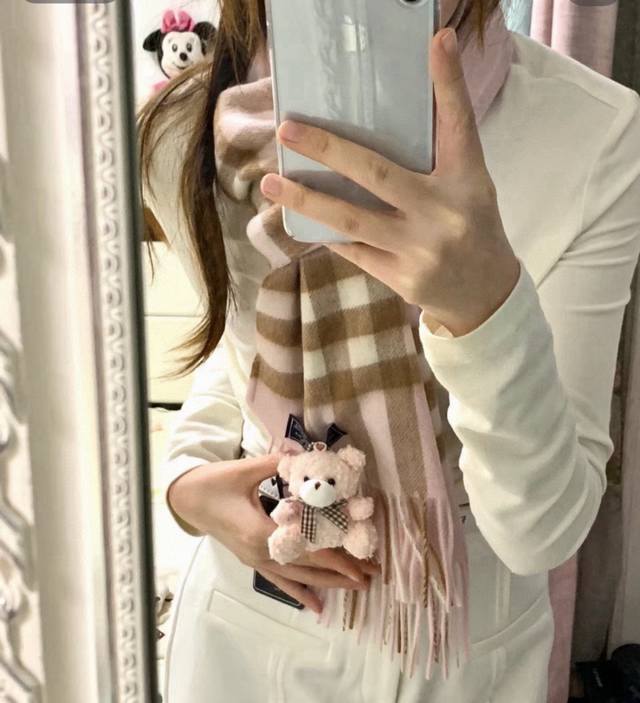 Original Single-Item Cashmere Top-Tier Quality: Royal-Level Classic Check Scarf