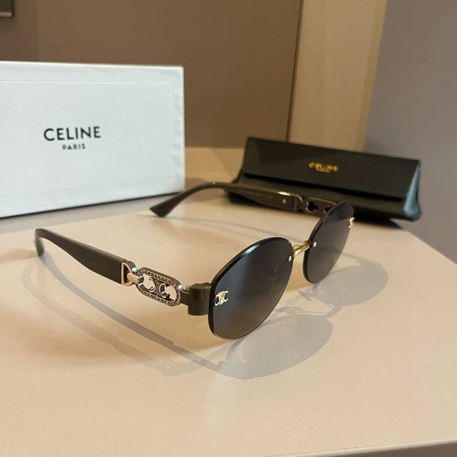 Celine's new Arc de Triomphe sunglasses with thick metal temples exude a retro v