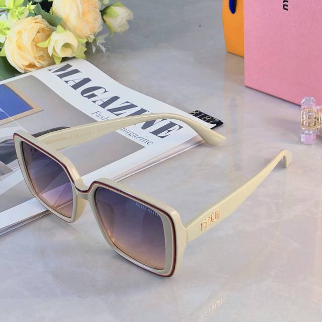 Miumi* High-end sunglasses for women, fashionable and sexy style, 2025 new squar