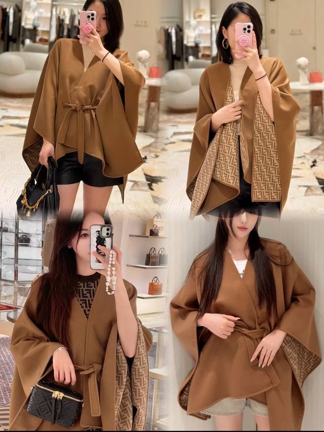 Belt-style Fendi limited edition cape/shawl, same style as in boutiques! Heavyw