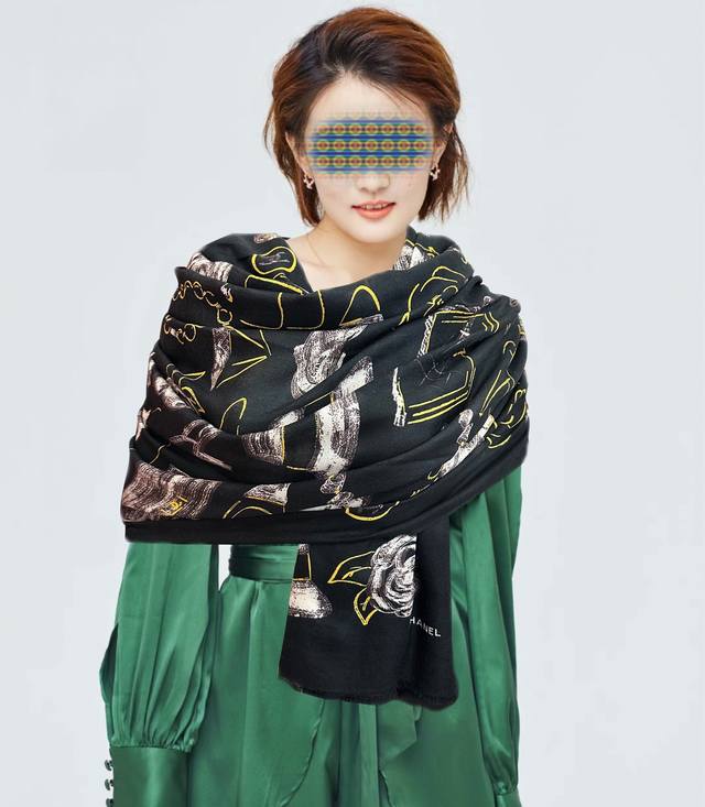 New Arrival: Chanel 2025 New Style Cashmere Long Scarf - Truly Amazing! The act