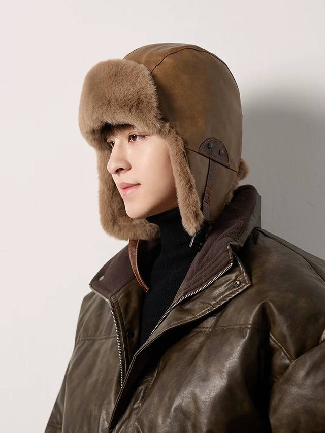 Moncler 2025 Winter Thickened Fleece-lined Warm Lei Feng Hat Cold Protection Nor