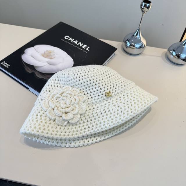 Chanel New Camellia Knitted Fisherman Hat DDD