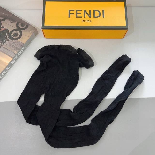 One box contains one pair of Fendi F-letter fishnet stockings/pantyhose, they're