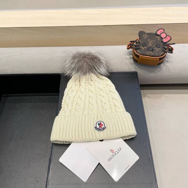 Moncler Authentic Knitted Hat, European and American Style, Autumn/Winter New Ar