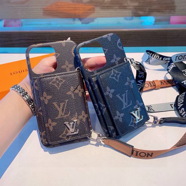 New tri-fold card holder crossbody phone case from Louis Vuitton, tri-fold card