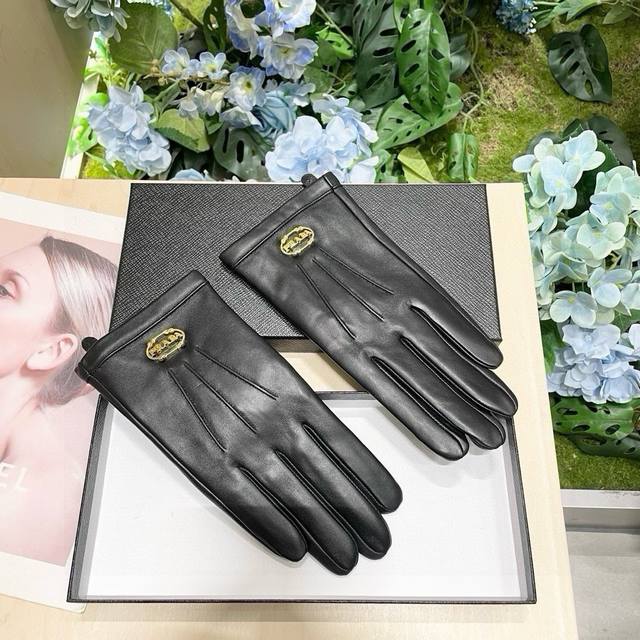 New Women's Exclusive First Release Touchscreen Gloves Prada Gloves Original Qu