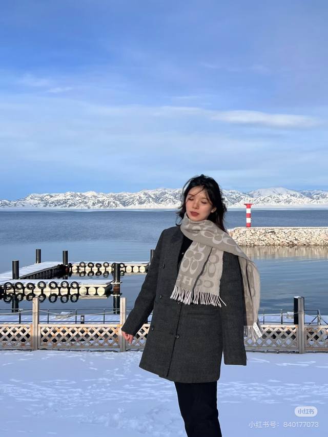 Cocah! This classic Coach logo scarf is selling like hotcakes! High-end original