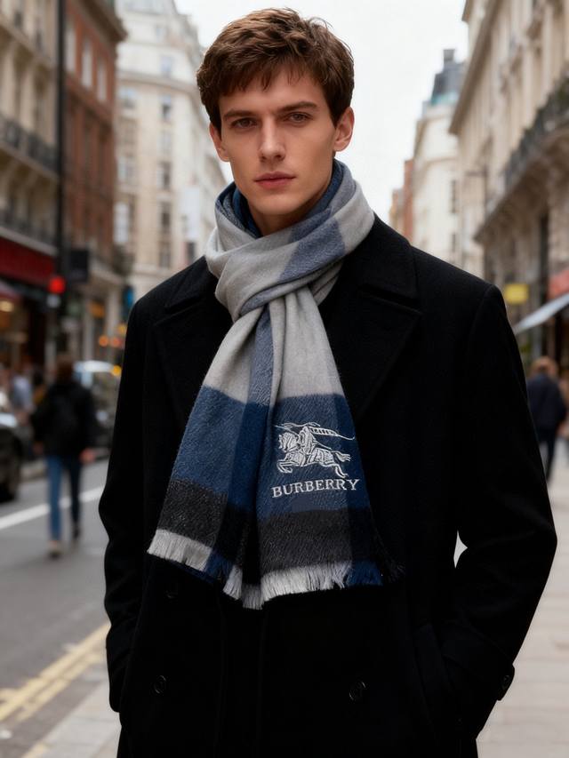 New Burberry Men's and Women's Cashmere Classic Check Scarf - High-end product