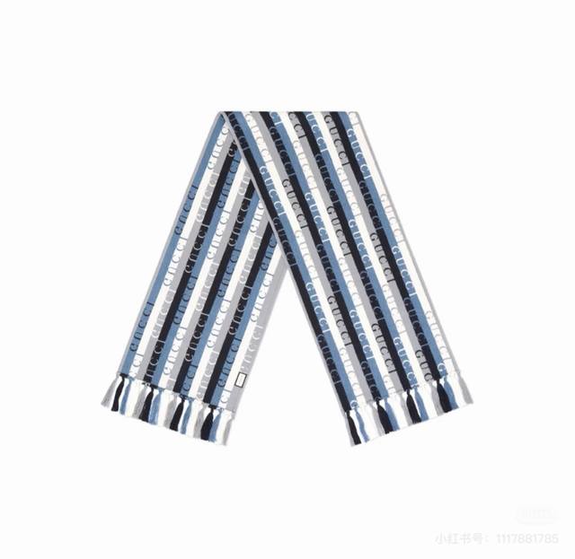Striped Gucci classic cashmere scarf with edging - a real gem! Get it now! A ba