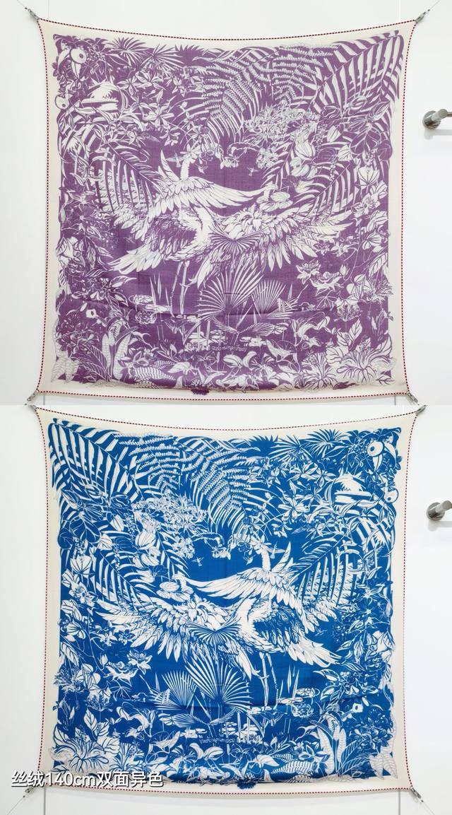 Rhms2596 Double-sided, different colors, 140X140Cm, 70% cashmere, 30% silk Herme