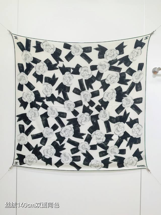 Rcc2595 Double-sided same color 140X140Cm 70% cashmere 30% silk Chanel DDD