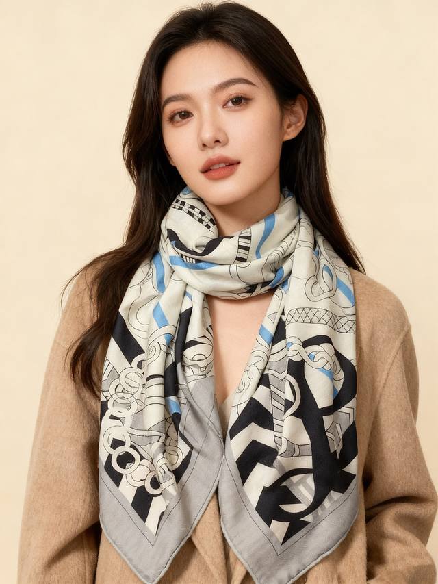 2025 Autumn/Winter New Arrival from H Brand: Double-sided Tonal Silk and Wool S