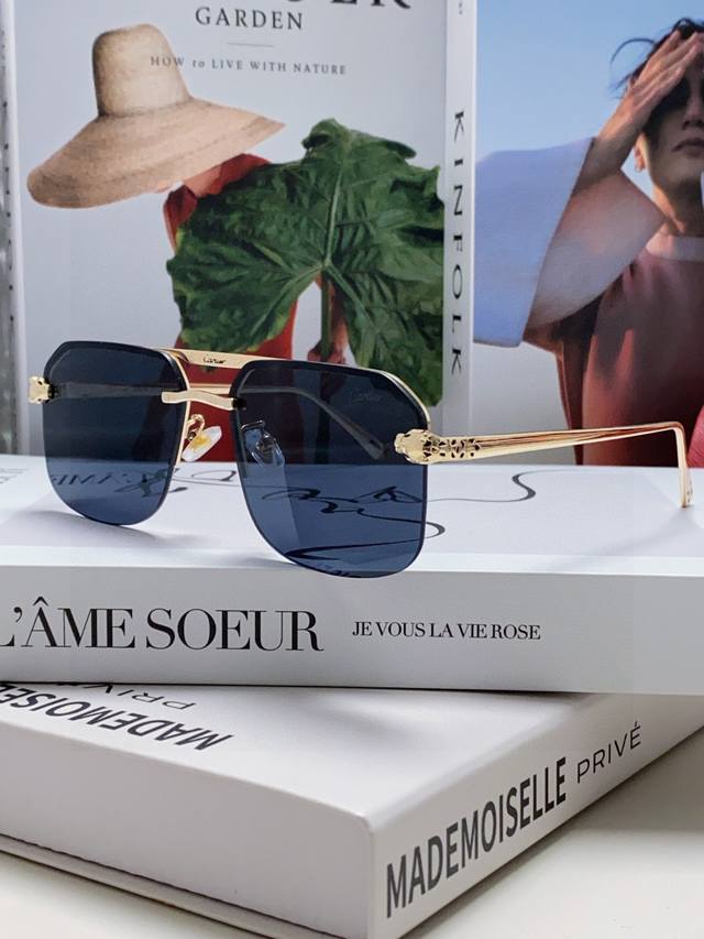 Cartier Men's and Women's Square Frame Sunglasses Driving Sunglasses New Style M