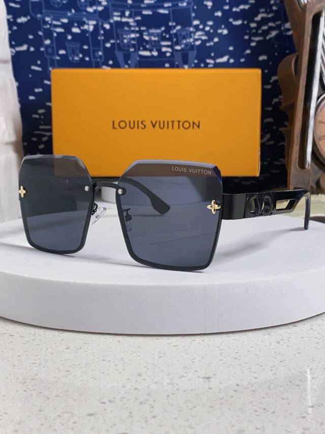Louis Vuitton 2025 New Lv Sunglasses Patterned Temples Irregular Mirror Metal In