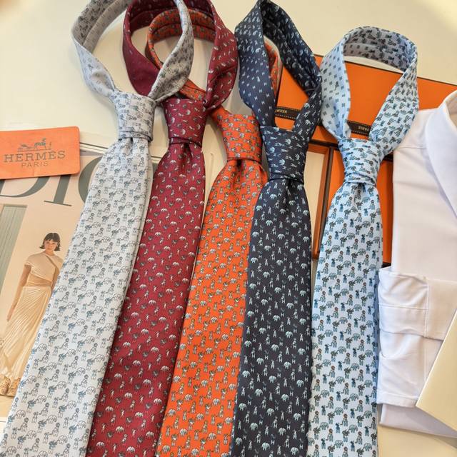 Special Men's New Printed Tie Series. Rare H brand releases a thousand differen