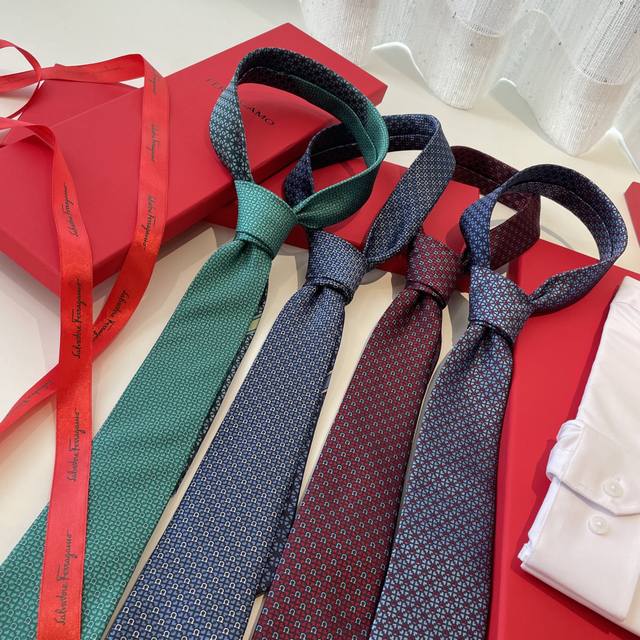 Special packaging from Ferragamo's new men's tie collection, allowing men to ful
