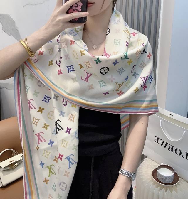 Louis Vuitton Double-Sided Same Color Original Single LV140Cm Velvet Square Sca