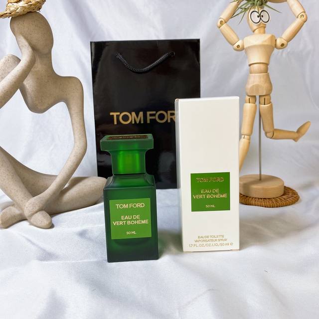 Department Store Quality Tom Ford TF Vert Boheme Unisex Eau de Toilette Green Ti