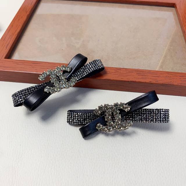 Chanel Mini Hair Clip Chanel Hair Clip Bow with Rhinestones BB Hair Clip Everyda