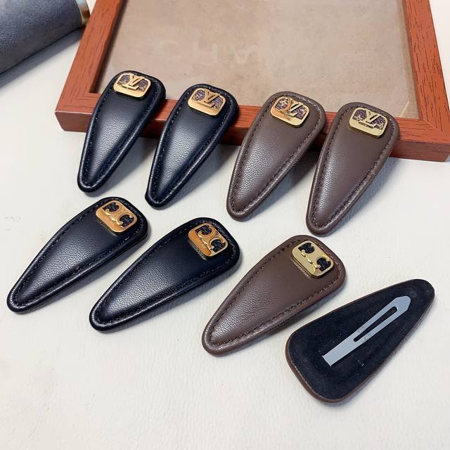 Celine Louis Vuitton hair clip Lambskin titanium steel Bb clip, everyday exquisi