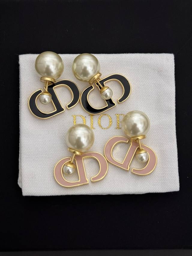 High-quality details as shown in picture 0700100 D Enamel Cd Double Pearl Earri