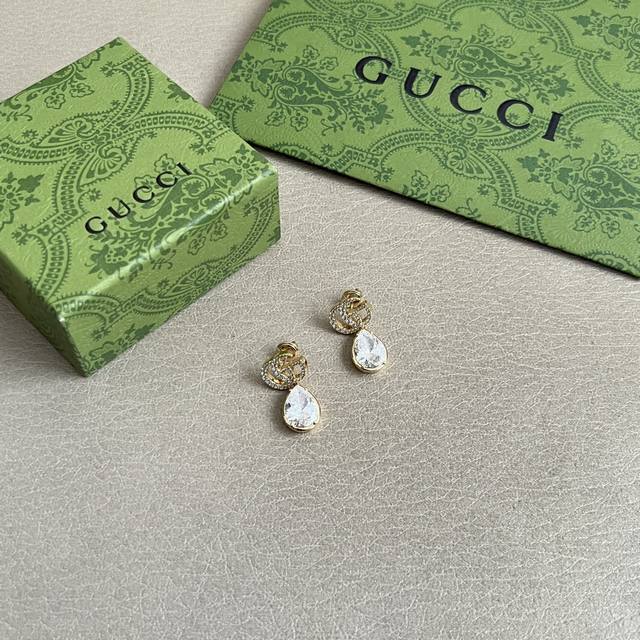 New Gucci jewelry collection earrings, 1:1 original replica, luxurious yet simp