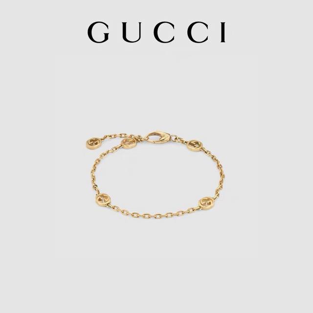 Latest Gucci Interlocking Double G18K Gold Women's Bangle DDD