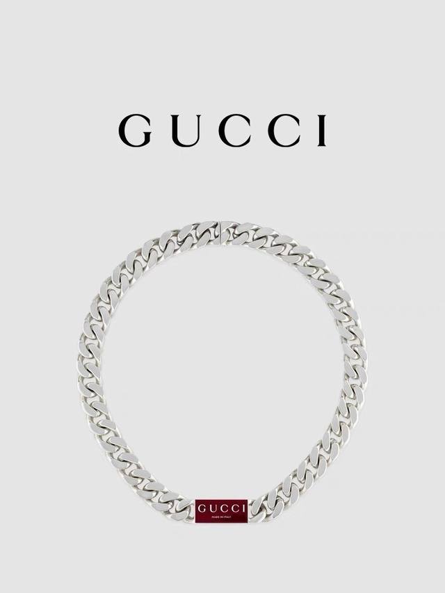 Gucci Trademark Enamel Chain Necklace DDD