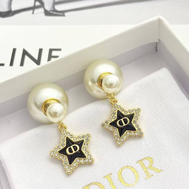 Today's New Arrival Code E3252 0257820 Dior Earrings Hot Selling Item! Dior Bla