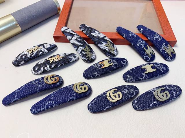 Dior, Gucci, Celine, Denim Titanium Steel Logo Clip, Bb Clip, Everyday Exquisite