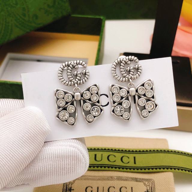 Item No. Ged0124 Gold Item No. Ged0161 Silver Gucci Bow Earrings Design, Double