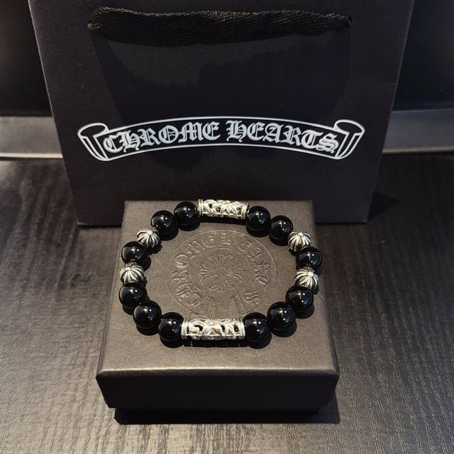 New boutique quality Chrome Hearts classic retro bracelet/bead. The embossed de